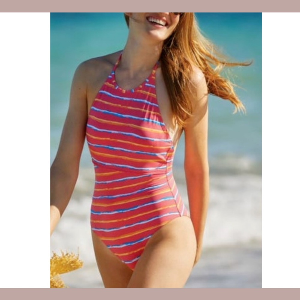 NWT JMCL J. MCLAUGHLIN [ 8 ] Nicola Stripe One piece Swimsuit‎